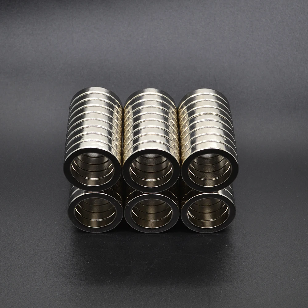 10 шт. 25*5-20 Мощные круглые кольцевые магниты 25 мм x 5 мм отверстие 20 мм Редкоземельные неодимовые N35 кольцевые магниты 25x5