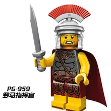 400 шт. POGO PG959 древнеримская армия герой строительные блоки кирпичи действий лучший подарок детские игрушки