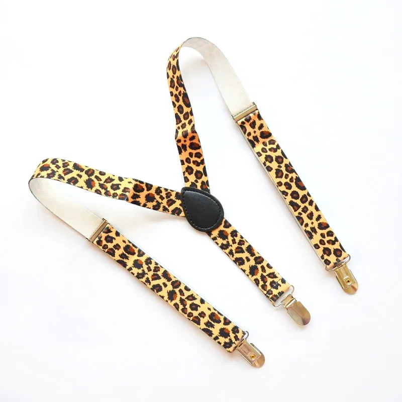 Fashion Style BOYS GIRLS KIDS Children Yellow Leopard Suspenders School
