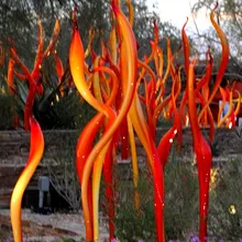 Украшение современное искусство уличная скульптура муранского стекла сульптура для сада