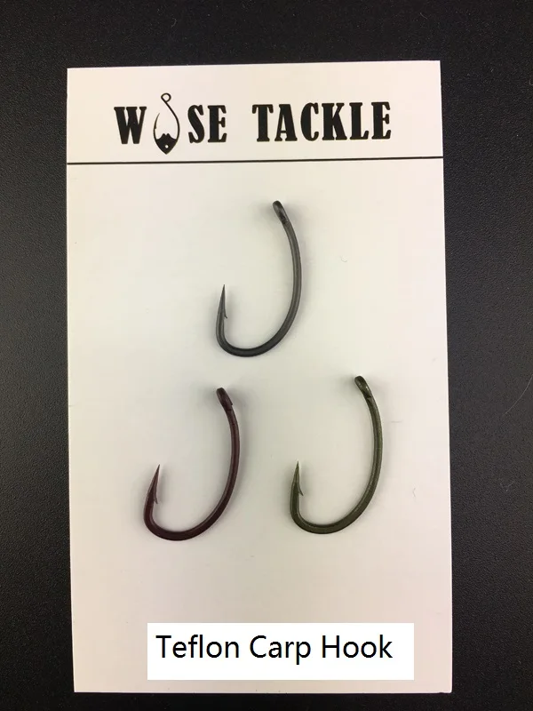 

20PCS Curve Shank T Hook Dark Grey/Camo Green/Camo Brown Teflon Coated-Super Sharp-PTFE Coated FOR CARP FISHINGS-FISHHOOKS
