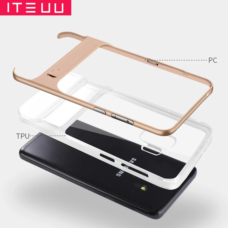 Чехол подставка ITEUU S9/S9PLUS из поликарбоната ТПУ для Samsung Galaxy S9 Plus чехлы мягкого