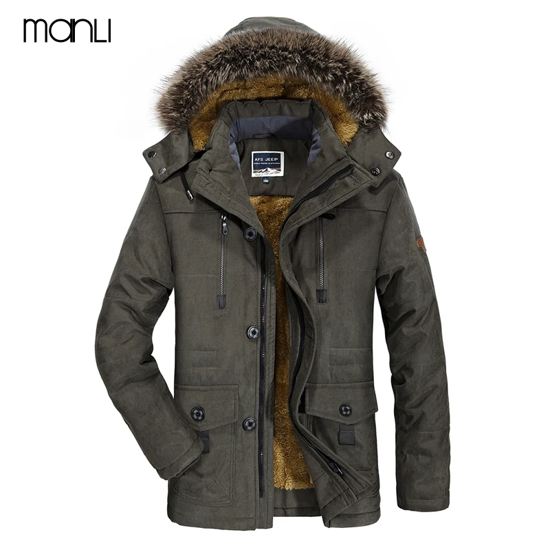 MANLI Outdoor Hiking Jackets 2018 Winter Coat male Parka Men Thick Warm Wool Liner Hooded Collar Plus Size 6XL Jacket Men Coat MANLI Outdoor Hiking Jackets 2018 Winter Coat male Parka Men Thick Warm Wool Liner Hooded Collar Plus Size 6XL Jacket Men Coat