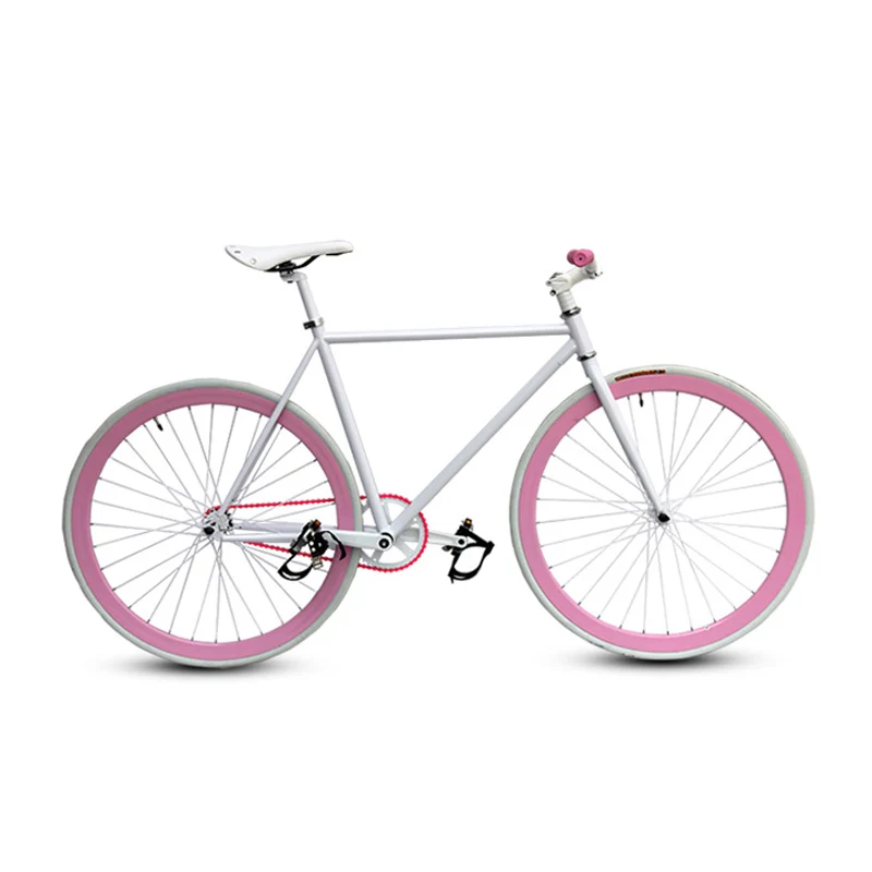 Cheap fixie Bicycle Fixed gear bike 700C track bike  30mm Rim  52cm  48cm FRAME  Road Bike with Front  V brake 9