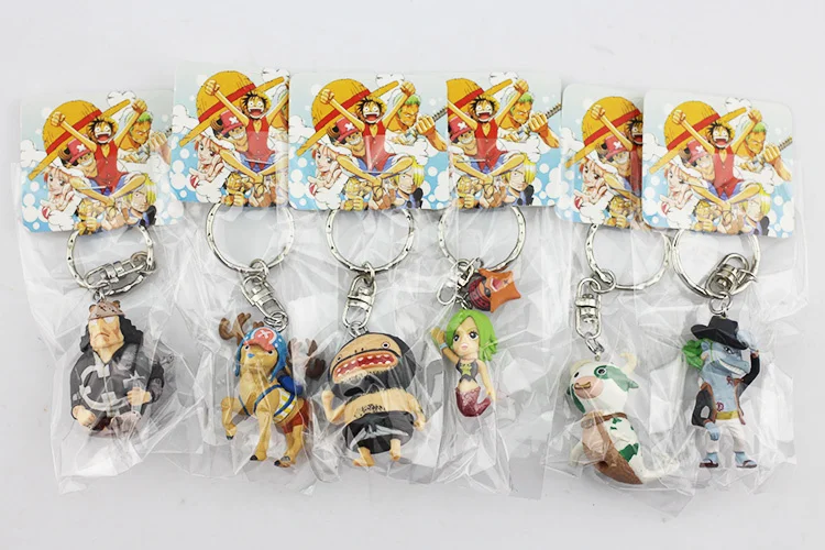 12pcs set One Piece Luffy Chopper Sanji Keychains One piece