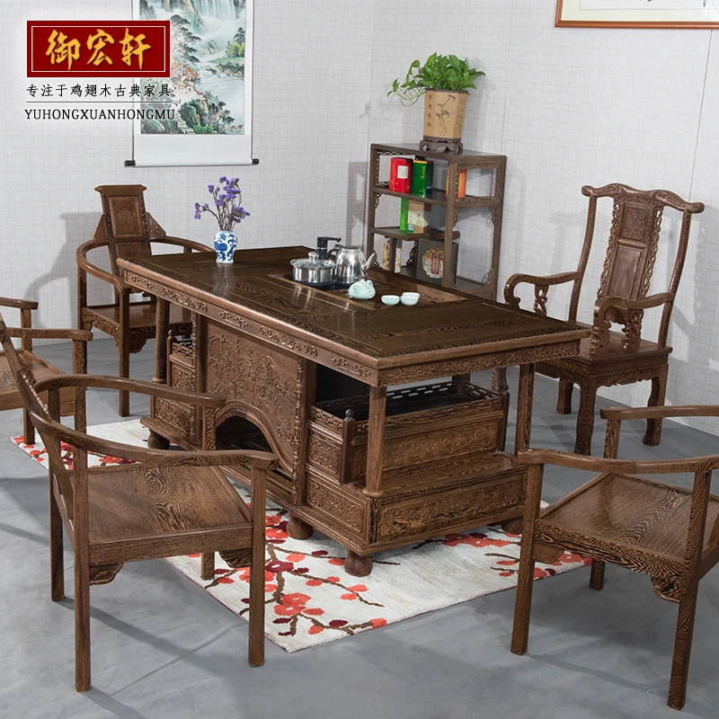teaside Chinese antique mahogany furniture wenge square tea tables and