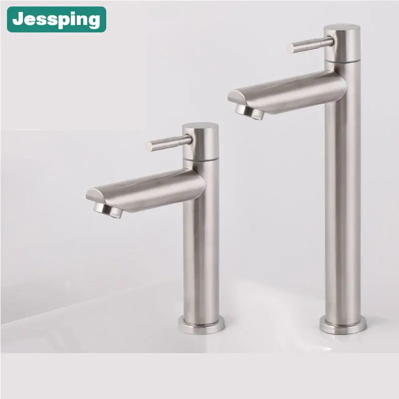 High or short size bathroom faucet 304 stainless steel single cold | Обустройство дома
