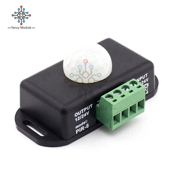 

diymore DC 12V/24V Body Infared IR Motion Sensor Switch 8A Human Motion Sensor Detector Switch for LED Light Strip Automatic