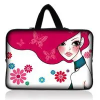 

Free Shipping Pink Lady 14" 14.1" Laptop Netbook Sleeve Bag Case Cover For Lenovo Thinkpad IBM Sony Dell