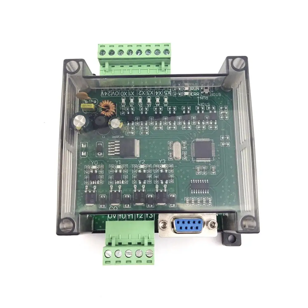 PLC industrial control board with housing FX1N-10MR FX1N-10MT controller programmable module