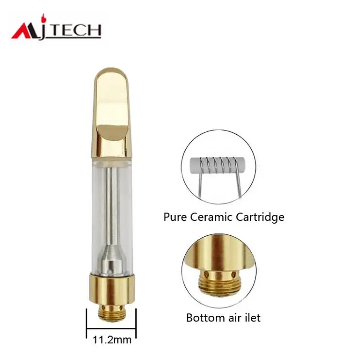 

20pcs ceramic coil Quartz coil vaporizer cartridge 0.5ml/1ml oil vape pen cartridge thick atomizer