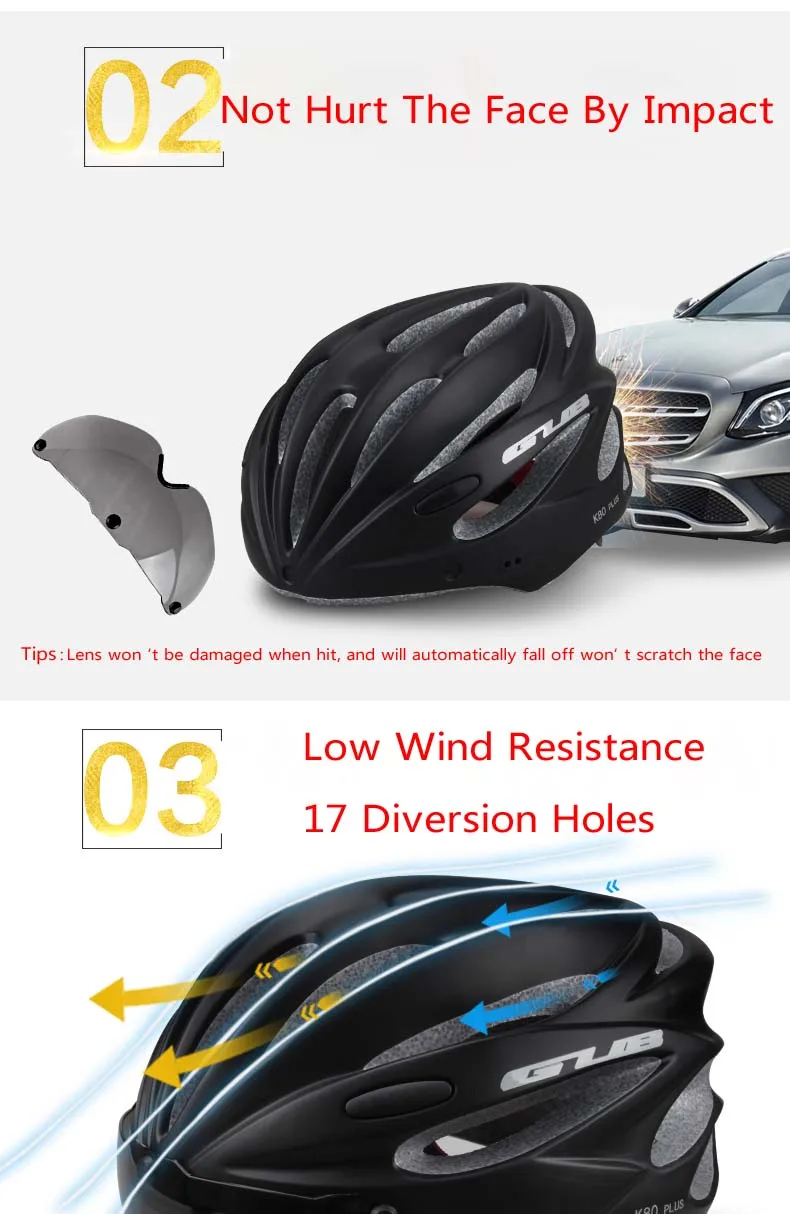 GUB, велосипедный шлем с козырьком, магнитные очки, цельный, отлитый MTB, шлем для шоссейного велосипеда, велосипедный шлем 58-62 см для мужчин и женщин