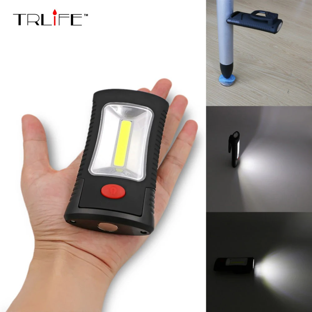 

Multifunctional Portable COB LED Magnetic Folding Hook Work Light Flashlight Lanterna Lamp for Camping, Hunting, Fishing