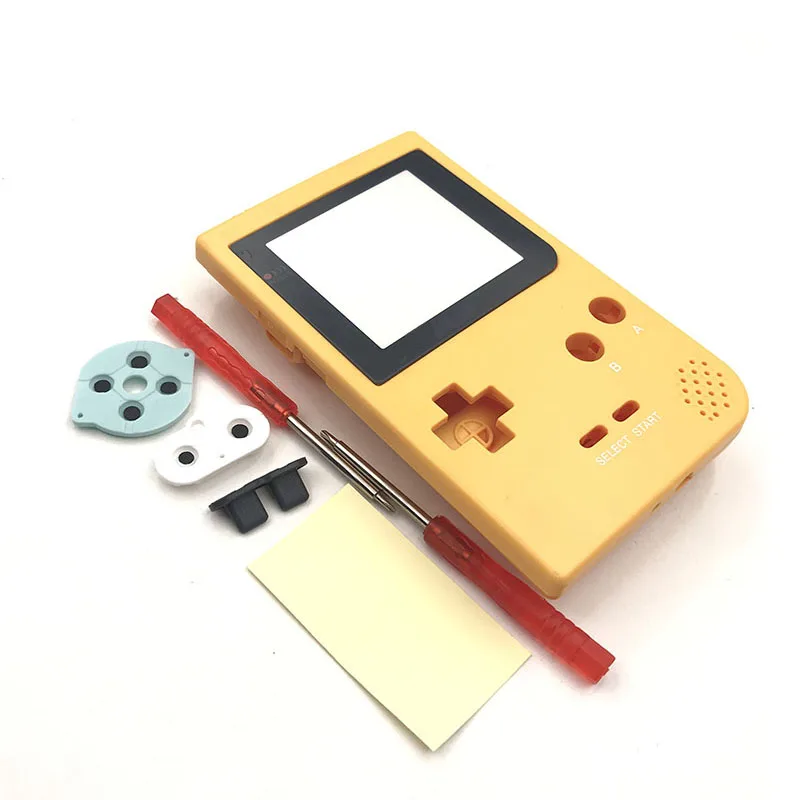 Full Case Cover Housing Shell Replacement for Gameboy Pocket Game Console for GBP grey Shell Case with Buttons Kit