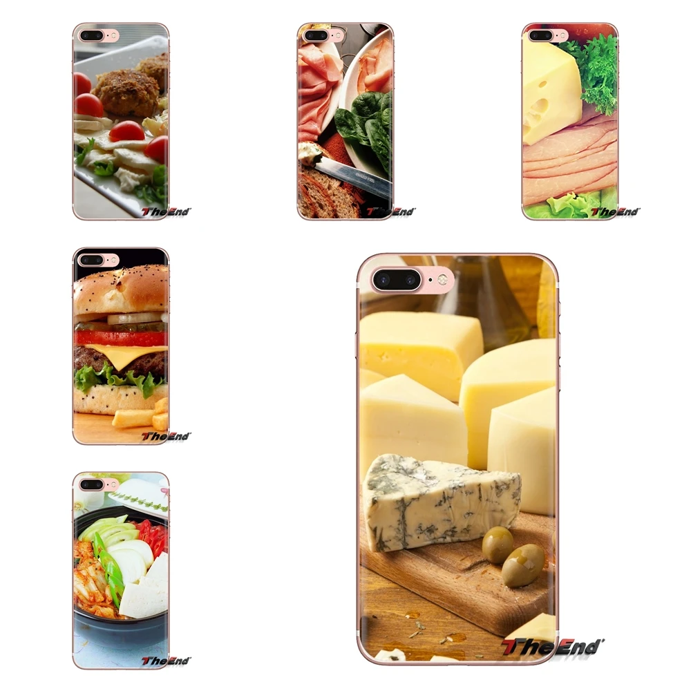 

Transparent Soft Shell Covers Food Wallpaper Cheese Meat For Xiaomi Redmi 4A S2 Note 3 3S 4 4X 5 Plus 6 7 6A Pro Pocophone F1