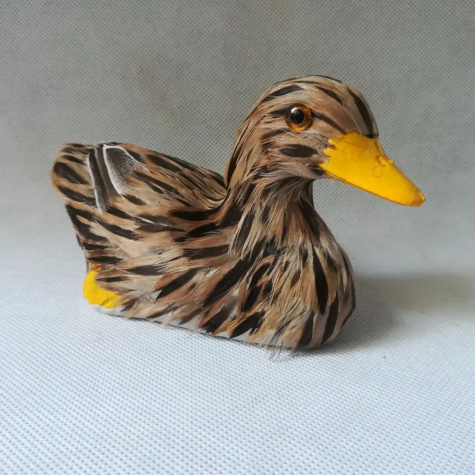 about 15x7cm real life toy duck plastic&ampfeathers model home desk decoration prop gift h1877 | Игрушки и хобби