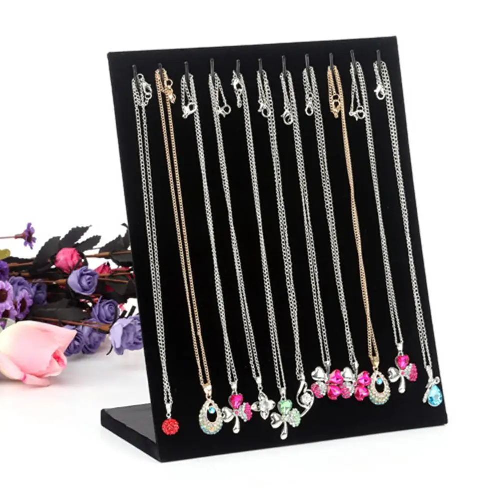 

Velvet Necklace Chain Jewelry Display Holder Bracelet Organizer Easel Stand Rack new