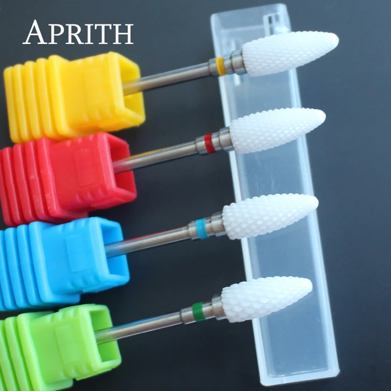 

APRITH 1pc Mill Cutter Ceramic Nail Drill Bit For Electric Manicure Machines Pedicure Nail Art Salon Polish Tools Nail Files