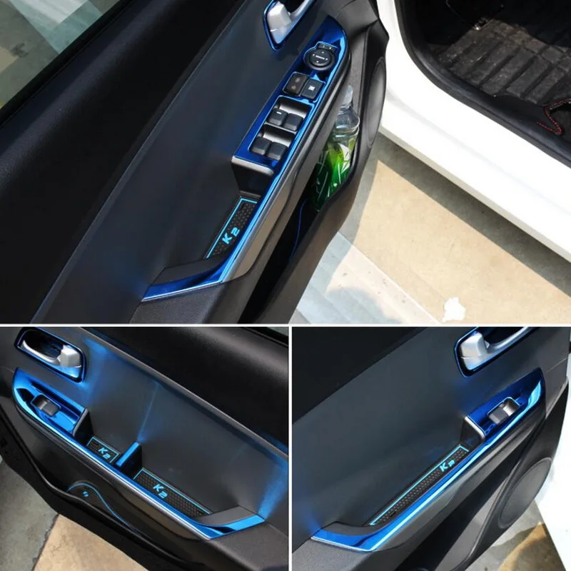 Tonlinker чехол стикер для KIA K2 RIO 2011 16 Стайлинг автомобиля 4 шт. нержавеющая сталь