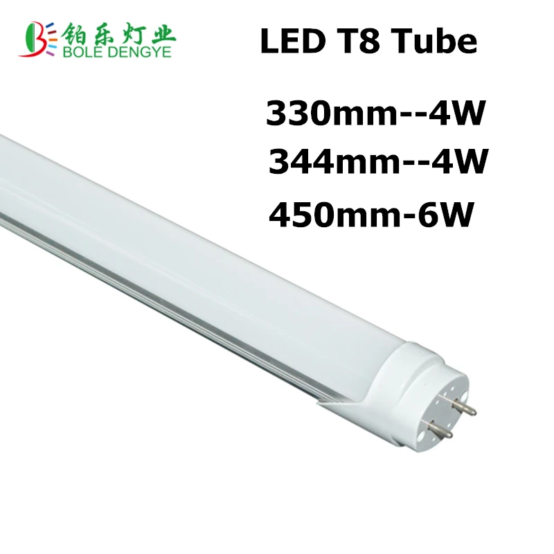 LED T8 трубки огни 1 фут 0 33 м 330 мм 4 W интегрированы трубка 1.5ft 45 450 6 AC85V 265V Светодиодная
