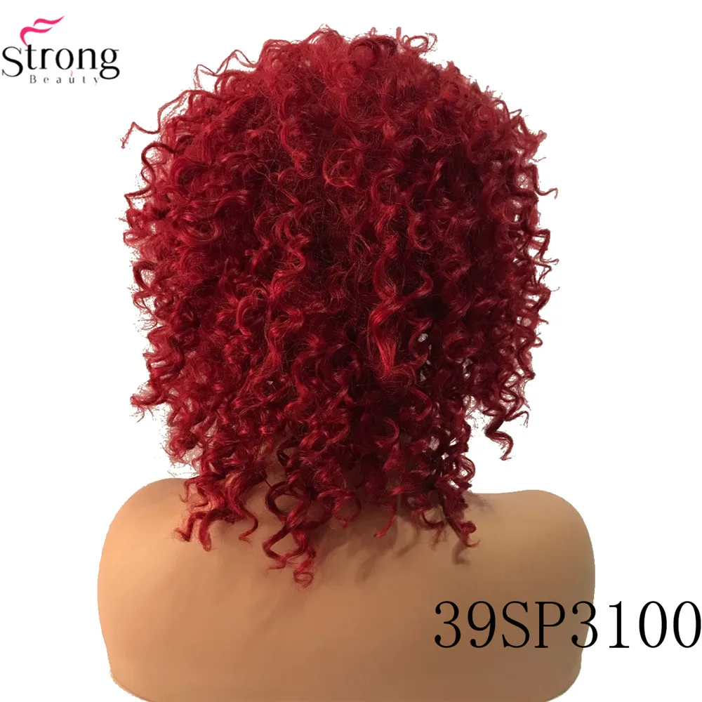 Парики из искусственных волос без шапочки-основы короткий кудрявые парики для женщин красный/черный/блондин парик из натуральных волос