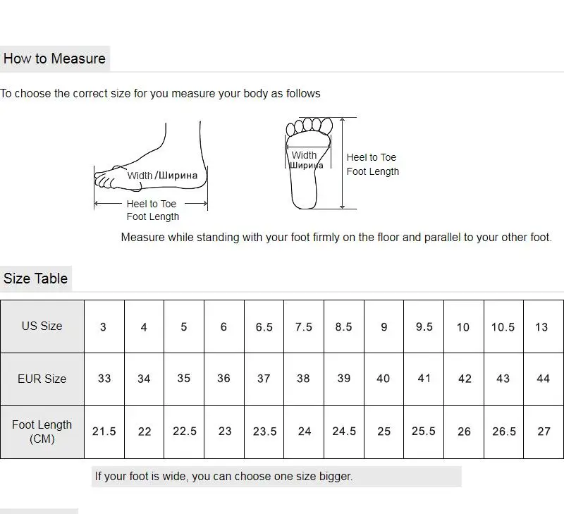 ISNOM size table 