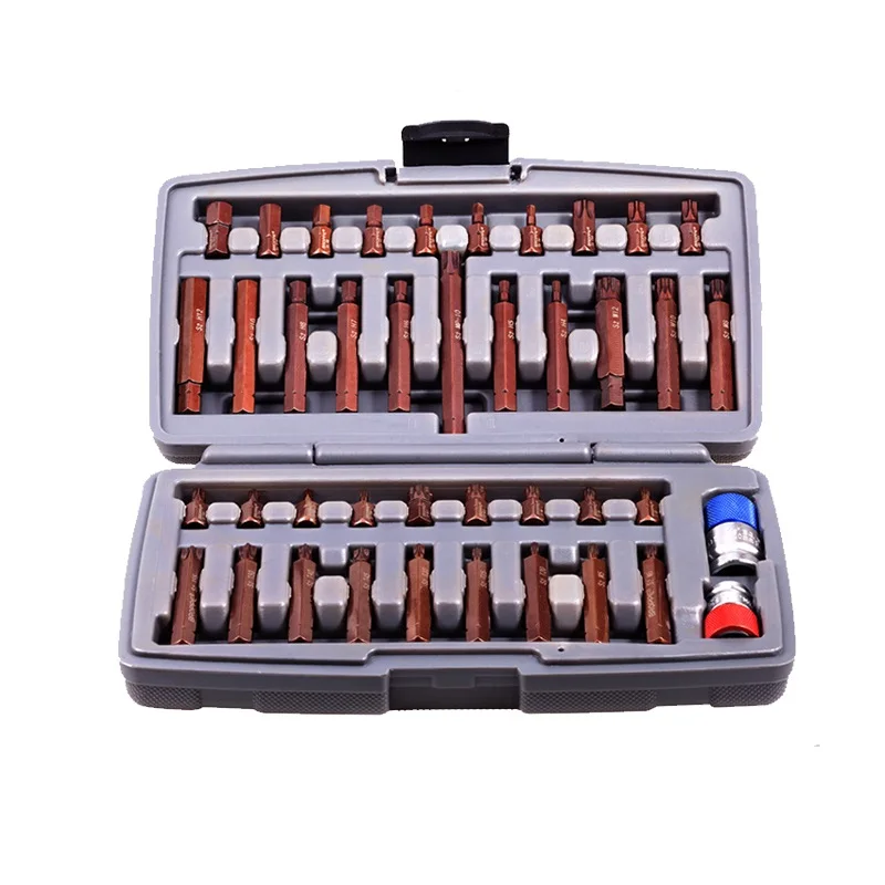 41Pcs Spline Screwdriver Bit Set Torx Hexagon Socket Wrench Adapter Set