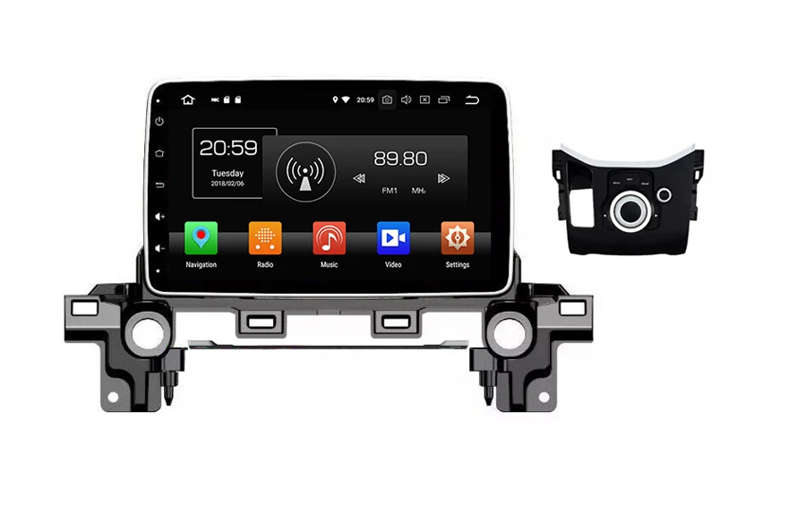 Best 8 Core 64GB rom Android 9.0 Navirider Car radio GPS Navigation for MAZDA CX-5 2017-2019 full touch screen bluetooth video Player 1