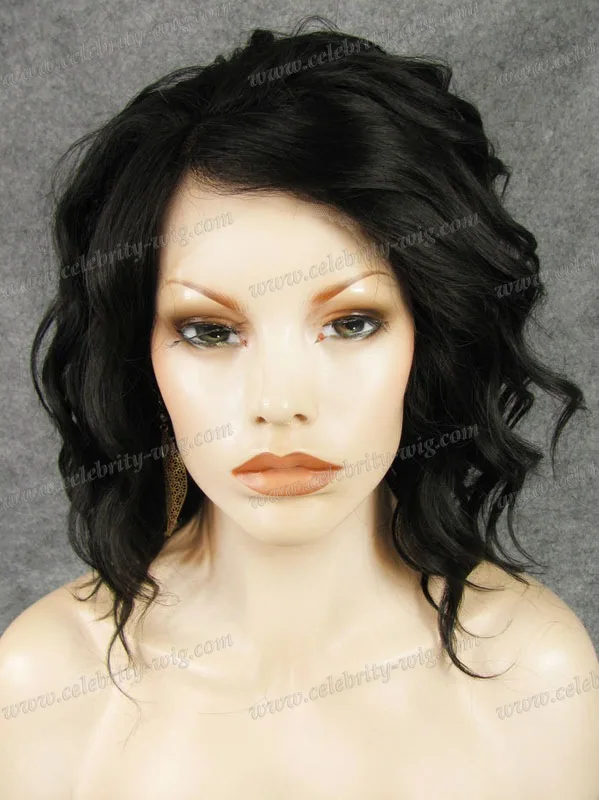 

N17-2 Rihanna wig Short Loose Curl Synthetic Lace Front Wig Free Shipping Short Wig