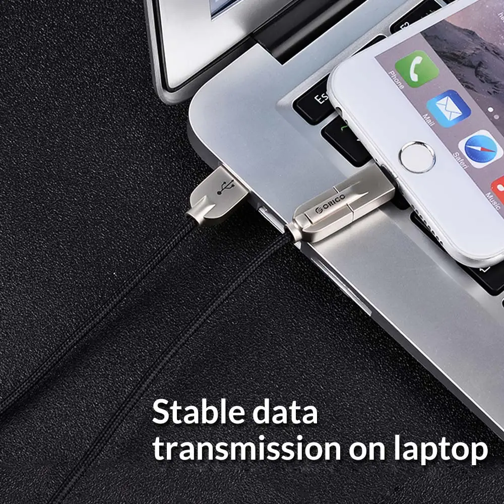  ORICO 2 in 1 USB zu Beleuchtung und Micro USB Kabel Charge & Sync Kabel für Huawei iPhone x 8 plus 