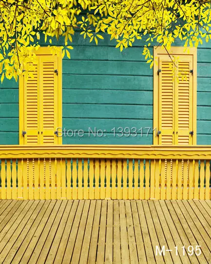 

200CM * 300CM new 2016 vinyl photography backdrops photo studio photographic background hot sale colorful yellow wall window 119