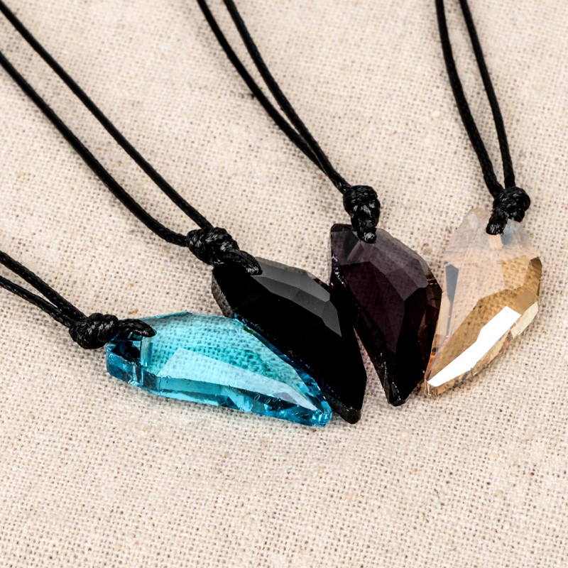 Men Antique Crystal Stark Wolf Fang Tooth Pendant Necklace Vintage Wolf Tooth Dragon Rhinestone Pendant Necklace jewellery