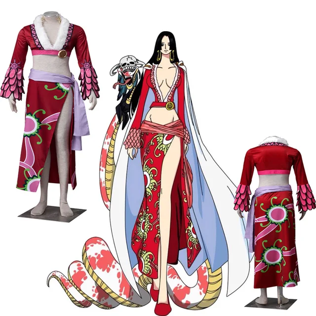 Anime One Piece Boa Hancock Sexy Dress Party Cosplay Costume Custom Size in Anime