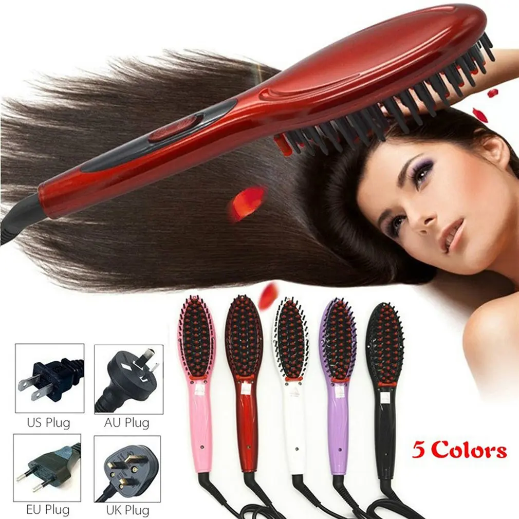 

Straight Hair Artifact Straight Hair Comb Does Not Hurt Hair Ceramic Electric Plywood Straight Hair Hair Comb