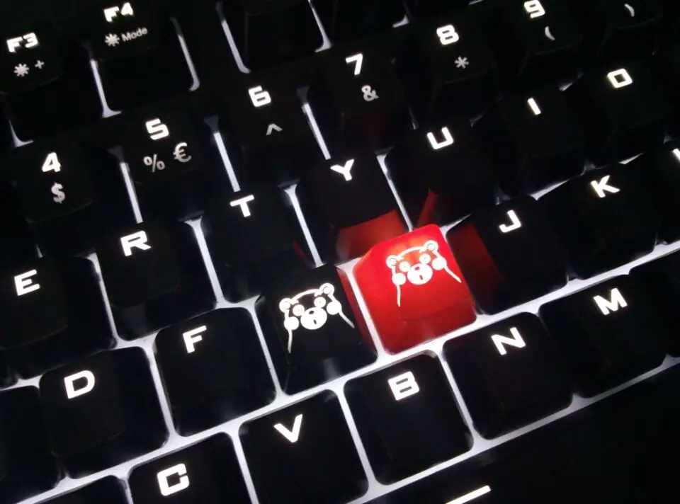 2 шт. подсветка OSU колпачки для вишневых переключателей Механическая игровая клавиатура красный черный желтый цвет сердце подсветка Keycap