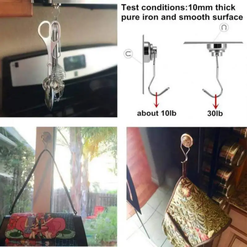 Мощные Магнитные Крючки сверхмощные неодимовые магнитные поверхности холодильника для дома