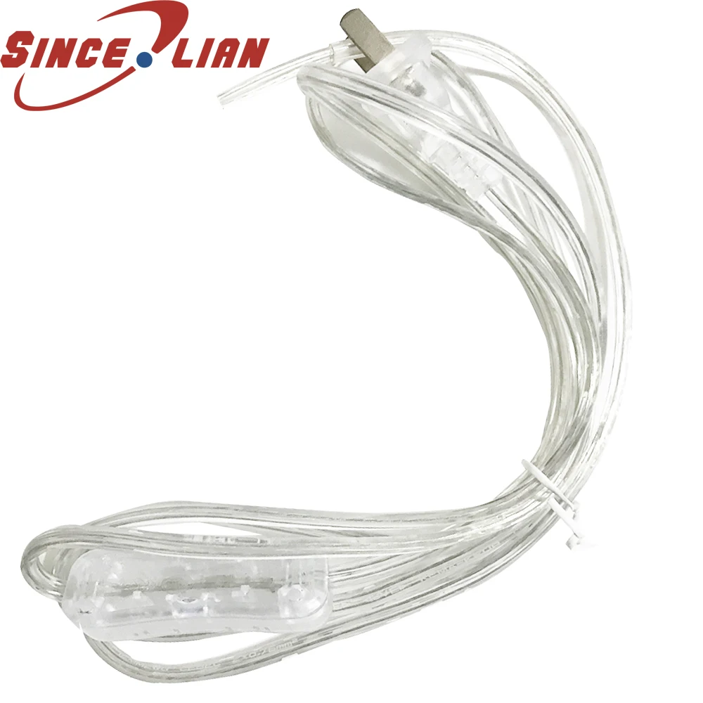 Full transparent 2X0.75 pure copper plug wire power cord cable 1.8