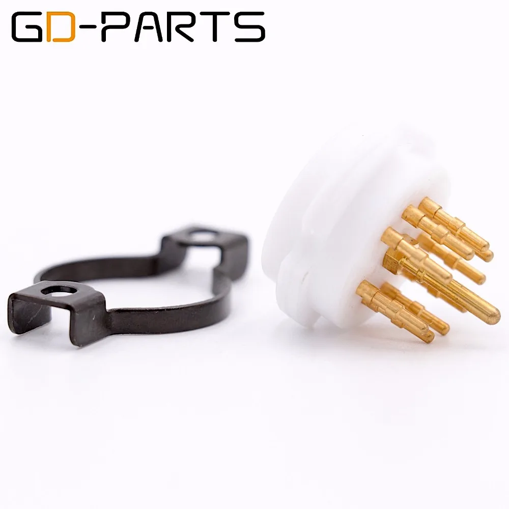GD PARTS 2 шт. CMC PTFE 9 pin Ламповые панели для 6DJ8 12AX7 EL84 12AU7 ECC83 E88CC 7025 ECC82 12AT7 Винтаж
