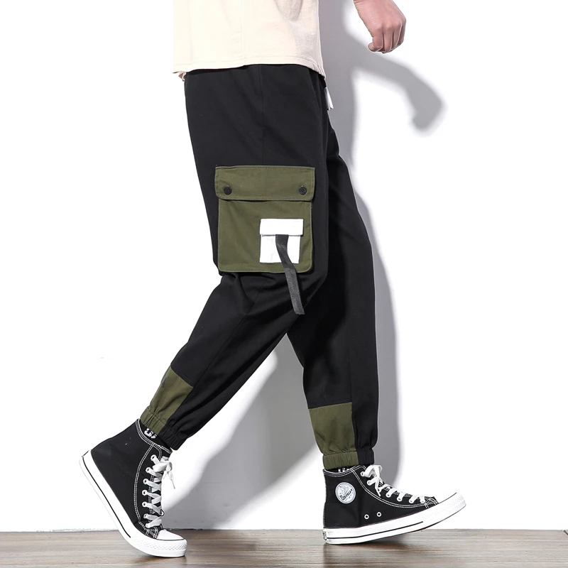 M-5XL 2019 Spring Track Pants Men Sweatpants Mens Joggers Pants Cargo Camo Tactical Harem Green Pants Men