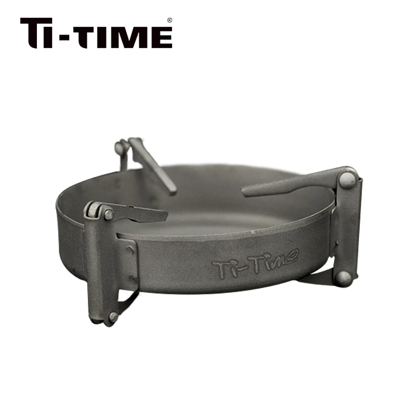 Ti time Outdoor Camping Titanium Solid Fuel Stove Portable Light Weight Stainless Foldable Mini