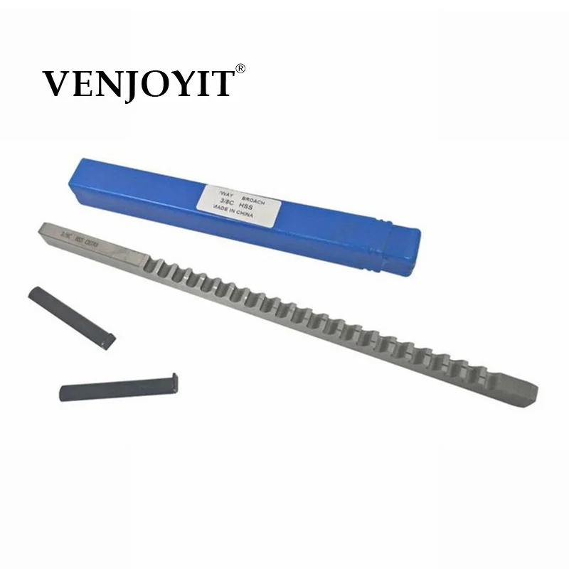 

HSS Broach 3/8 C Push-Type Keyway Broach Inch Size Broach Cutting for CNC Machine Tools with Shims