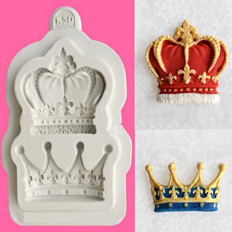1pc Cake Bakeware King Queen Crown Moulds Silicone Mold Fondant Cake