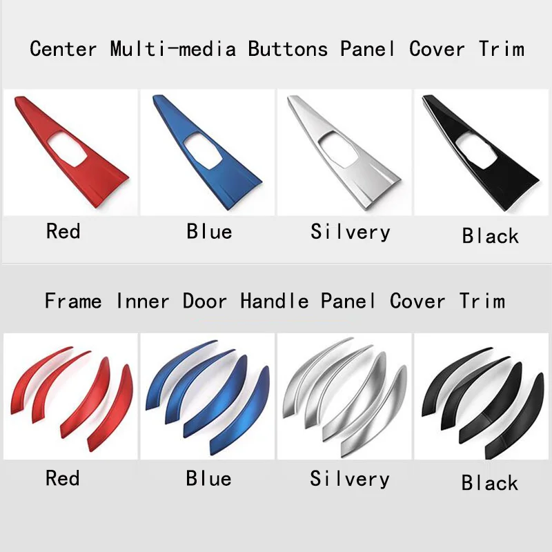 4 шт. внутренние дверные молдинги в полоску, внутренняя дверная ручка, декоративный кожух, пригодный для BMW 3, 4 серии и 3 серии GT