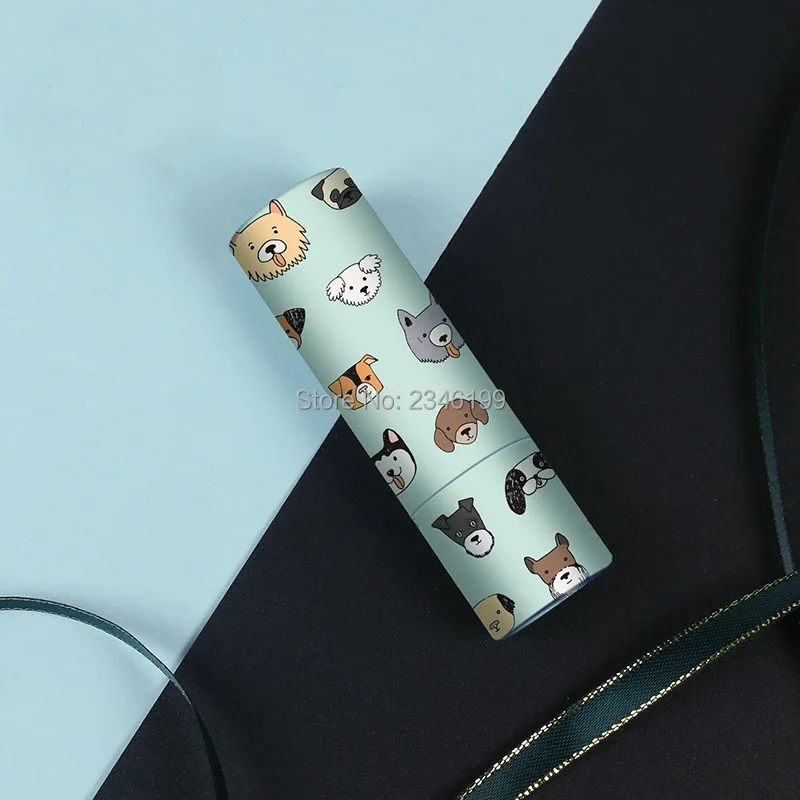 Empty Lipstick Tube 12.1mm Blue Dogs Lipbalm Tube Cosmetic Container Cute Lipbalm Tube Empty Papery Lipstick Container (5)