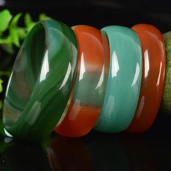 

42-48mm natural green yu bangles for children /