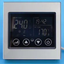 Smart touch screen Прохладный тепла вентилятор термостат с акриловый материал