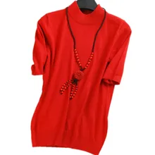 2019 Women's Cashmere Turtleneck Short Sleeve Knitted Sweater Tee Base T Wool Cashmere Brand Sweater Women Rider Wool sweater 2019 Women's Cashmere Turtleneck Short Sleeve Knitted Sweater Tee Base T Wool Cashmere Brand Sweater Women Rider Wool sweater
