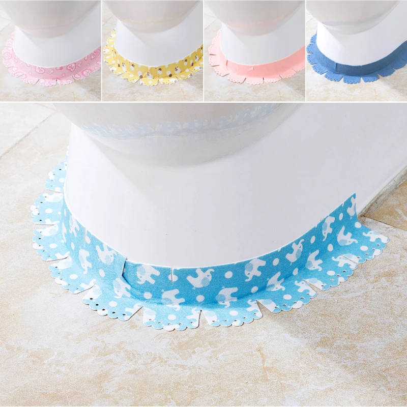 

Creative stain around the toilet bowl electrostatic stickers, decorative stickers blocking strip corner baseboard trim