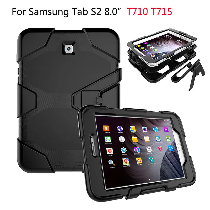 Армированный чехол с подставкой Funda для samsung Galaxy Tab S2 8,0 T710 T715 SM-T719 противоударный сверхпрочный чехол с подставкой