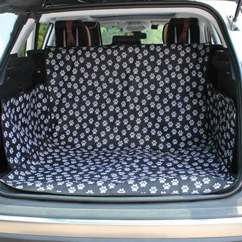 

HJKL Hot Selling Black Footprint Oxford Waterproof Pet Dog Cat Car Trunk Mat Carrier Cover Pet Blanket Cover Mat Protector 85